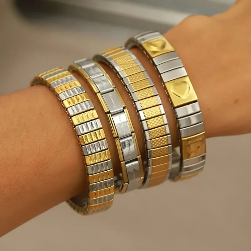 Men'S Accessories Jewelry Brands - Stainless Steel Metal Bungee Rope Bracelets