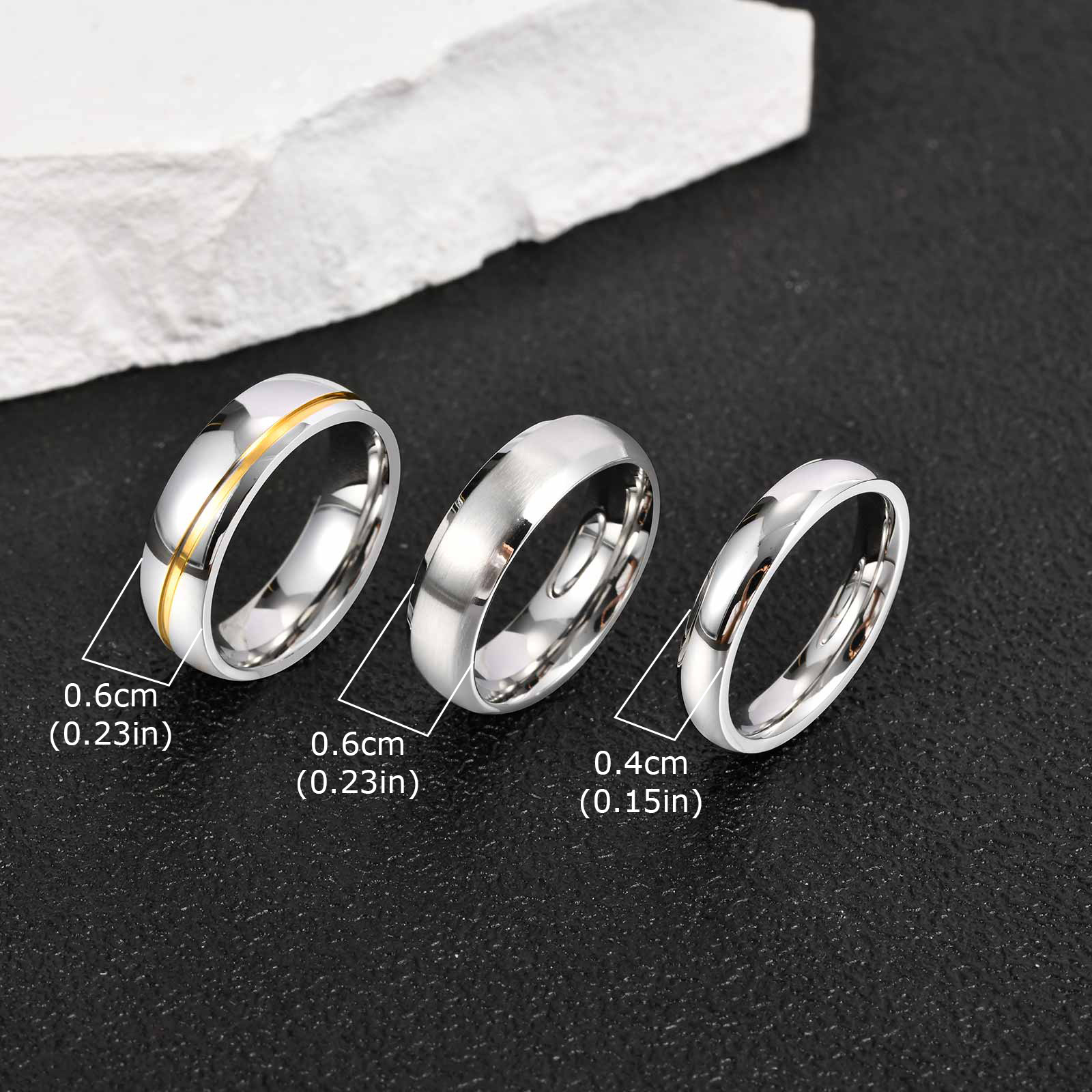 Vnox 3pcs/set Men's Stainless  - огляд і ціна Men Accessories Ring