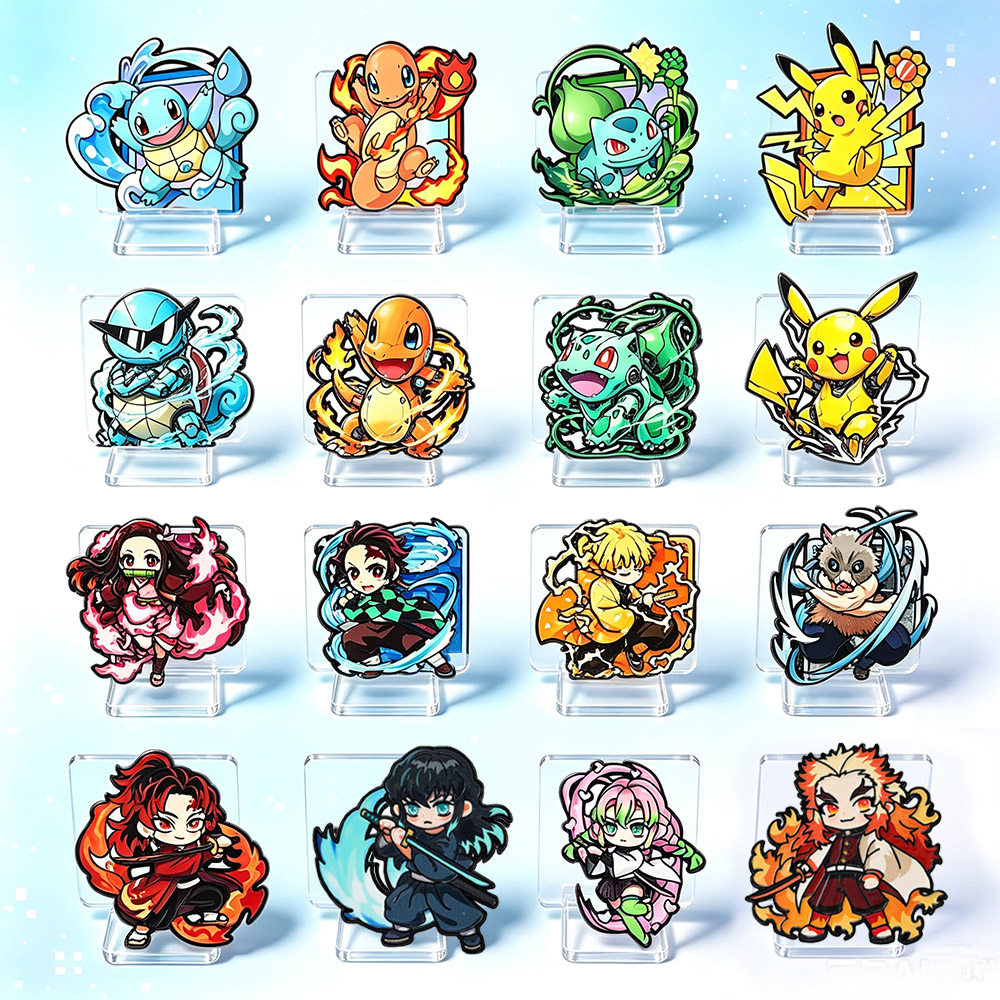 8Pcs Anime Pokemon & Demon Sla - огляд і ціна Lapel Pin Enamel