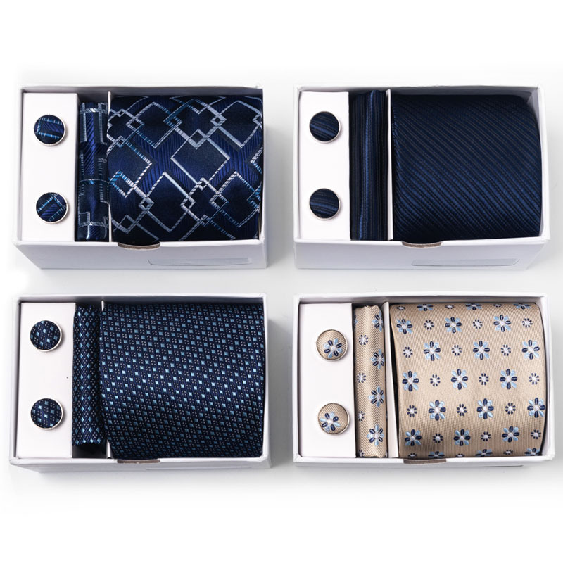 New Men's Flower Polka Dot Mul - огляд і ціна Neck Tie Set Box