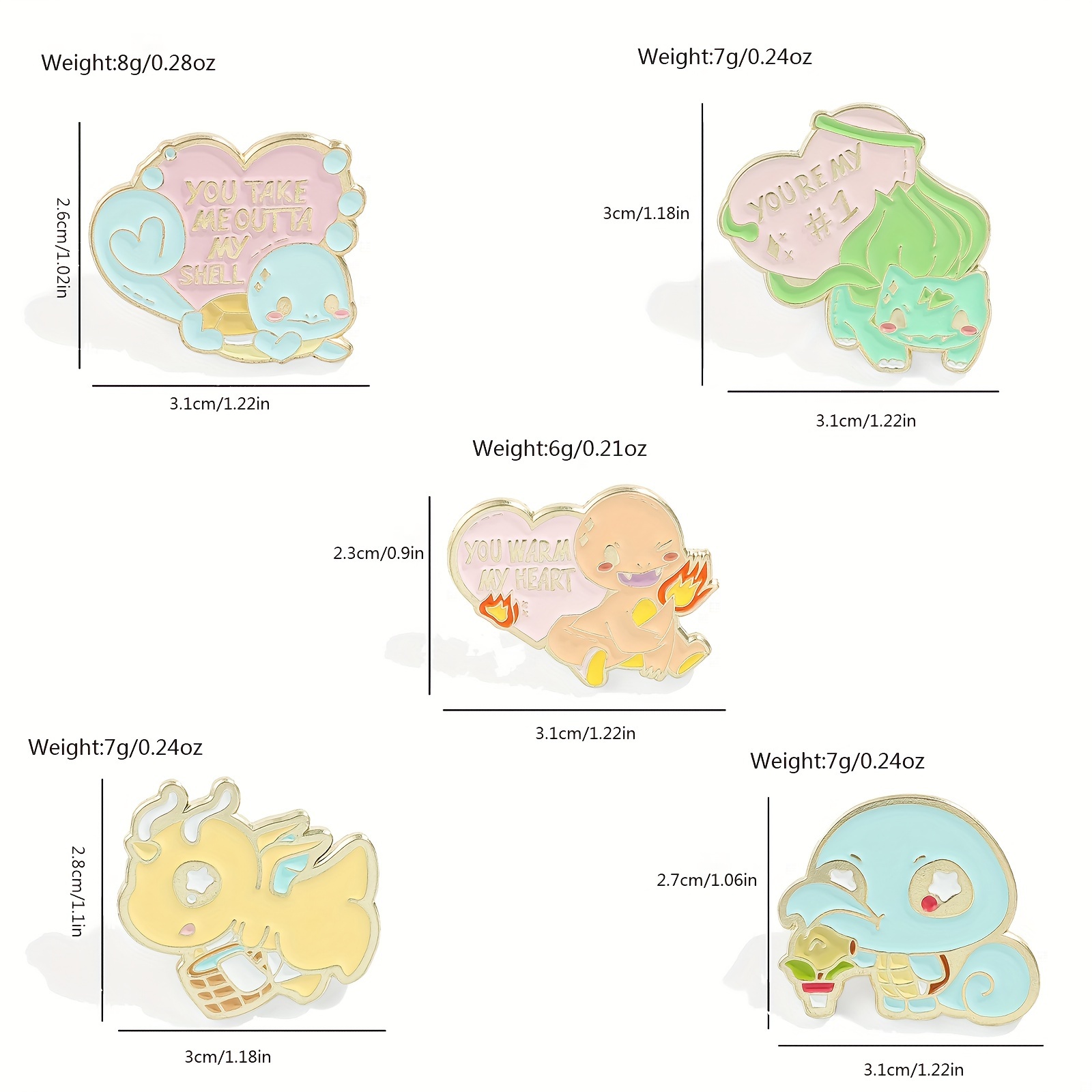 5 Pcs Cute Anime Brooch Person - огляд і ціна Lapel Pin Enamel
