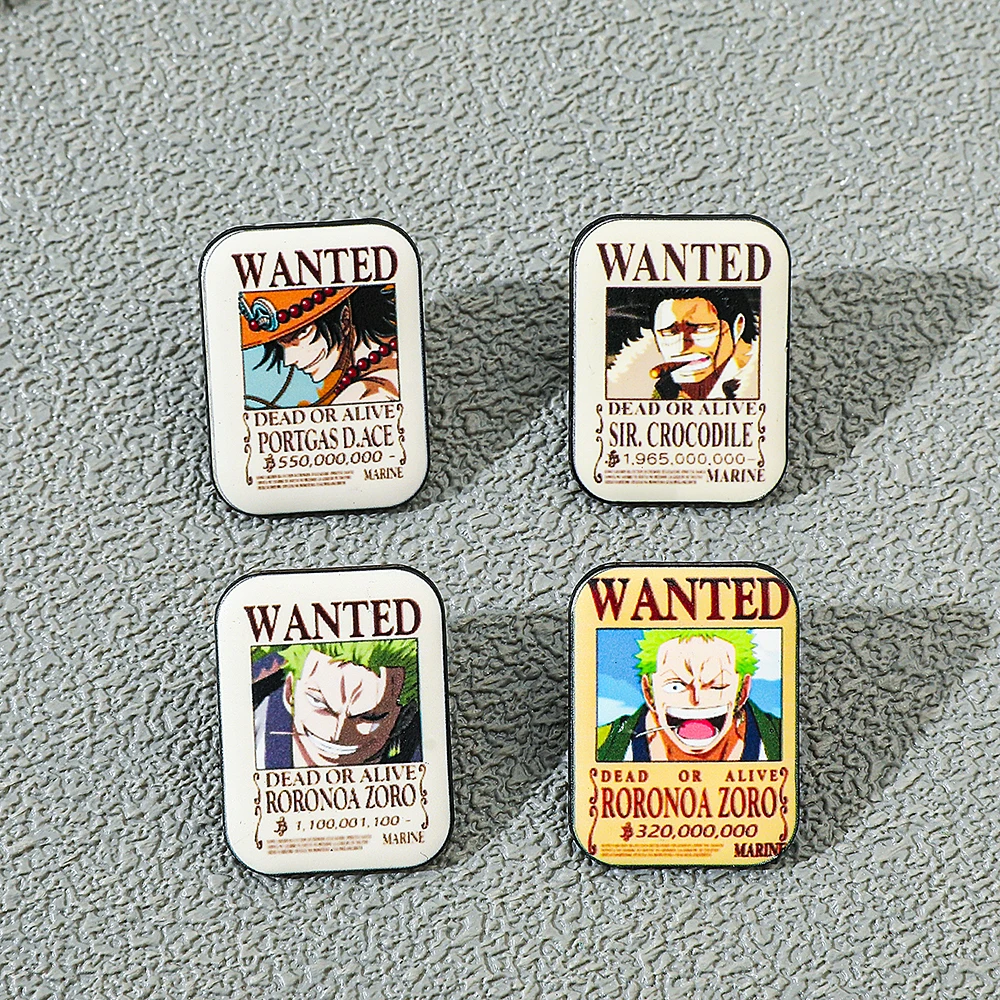 4 Pcs ONE PIECE Cartoon Anime  - огляд і ціна Lapel Pin Enamel