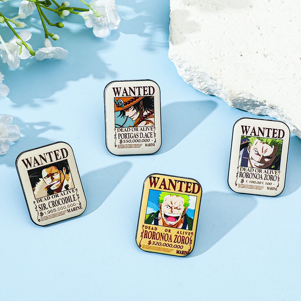4 Pcs ONE PIECE Cartoon Anime  - огляд і ціна Lapel Pin Enamel
