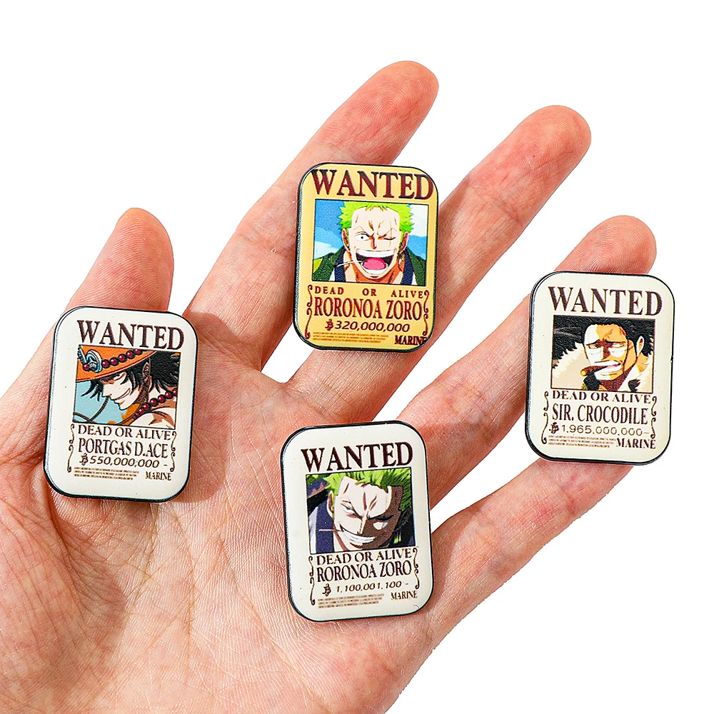 4 Pcs ONE PIECE Cartoon Anime  - огляд і ціна Lapel Pin Enamel
