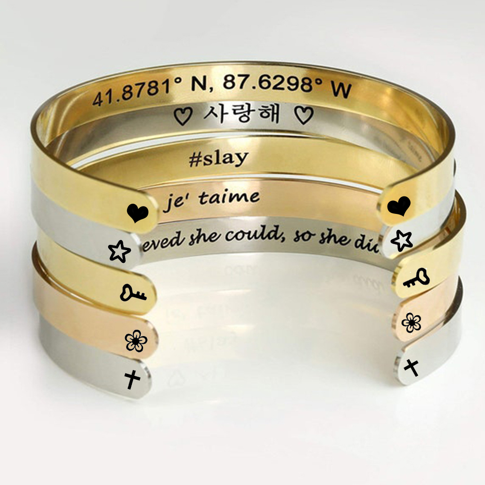 Custom Engrave Name Wrist Brac - огляд і ціна Men'S Accessories Jewelry Bracelet