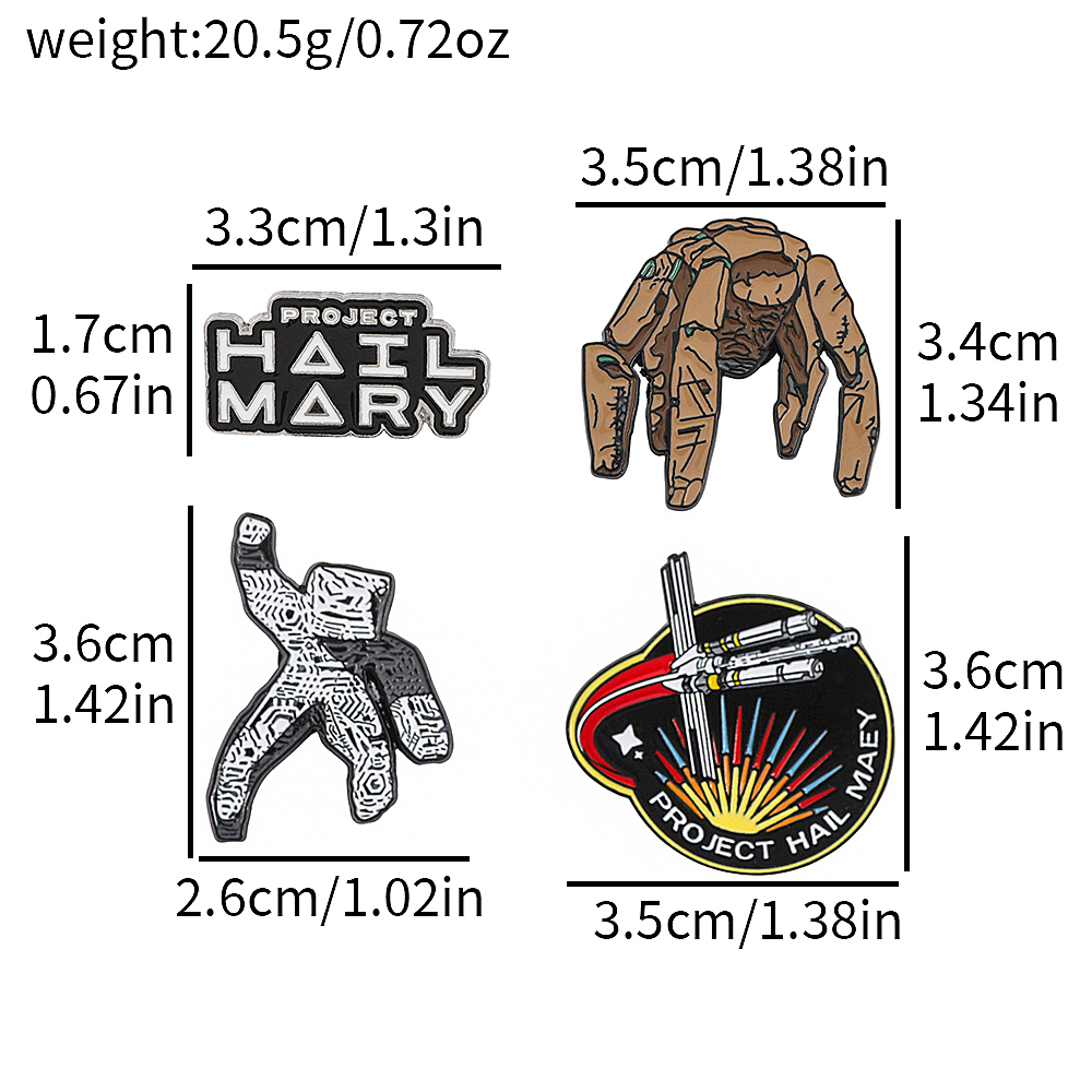 4pc Sci-Fi Enamel Pin Set Proj - огляд і ціна Lapel Pin Enamel