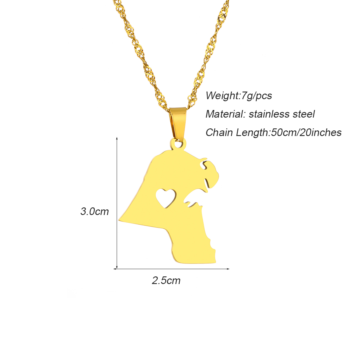 Stainless Steel Kuwait Map Fla - огляд і ціна Men Accessories Kuwait