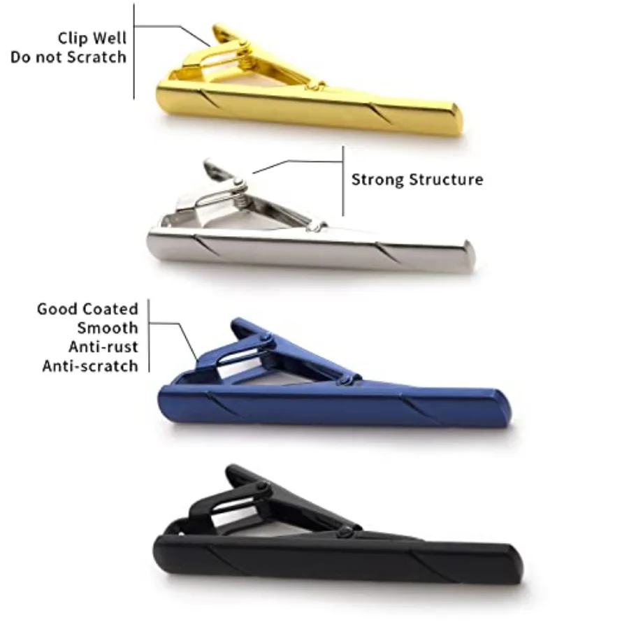 4Pcs Tie Clips For Men Tie Bar - огляд і ціна Men Accessories Gift